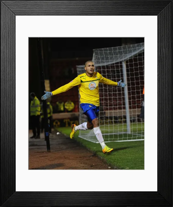 Framed Print : Coventry City's FA Cup Triumph: Leon Clarke's Double Strike at Barnsley's Oakwell Stadium (Round 3, 2014) Framed Print : Coventry City's FA Cup Triumph: Leon Clarke's Double Strike at Barnsley's Oakwell Stadium (Round 3, 2014)
