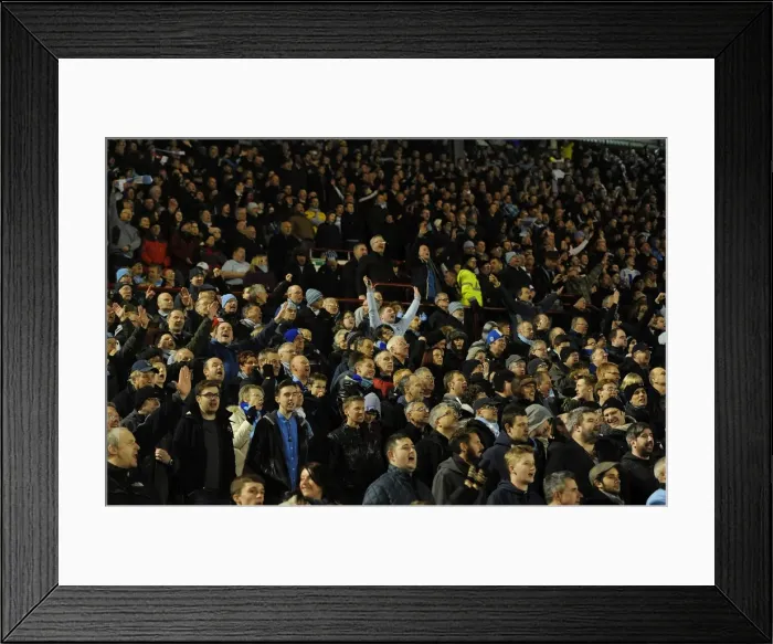 Framed Print : Coventry City FC Fans Euphoric Moment: FA Cup Upset Against Barnsley at Oakwell Stadium Framed Print : Coventry City FC Fans Euphoric Moment: FA Cup Upset Against Barnsley at Oakwell Stadium