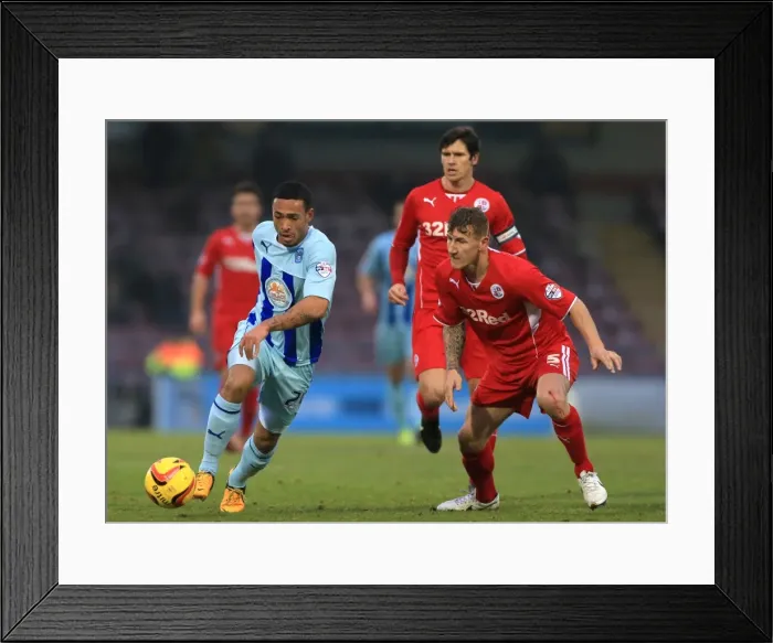 Framed Print : Clash at Sixfields: Jordan Clarke vs. Kyle McFadzean - A Football Rivalry in Sky Bet League One (Coventry City vs. Crawley Town, January 12, 2014) Framed Print : Clash at Sixfields: Jordan Clarke vs. Kyle McFadzean - A Football Rivalry in Sky Bet League One (Coventry City vs. Crawley Town, January 12, 2014)