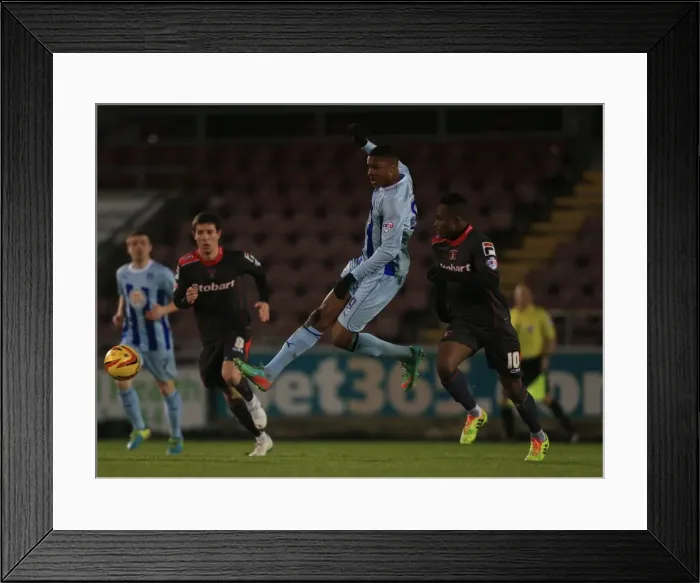 Framed Print : Chuba Akpom's Thrilling Performance: Coventry City vs. Carlisle United (February 18, 2014) Framed Print : Chuba Akpom's Thrilling Performance: Coventry City vs. Carlisle United (February 18, 2014)