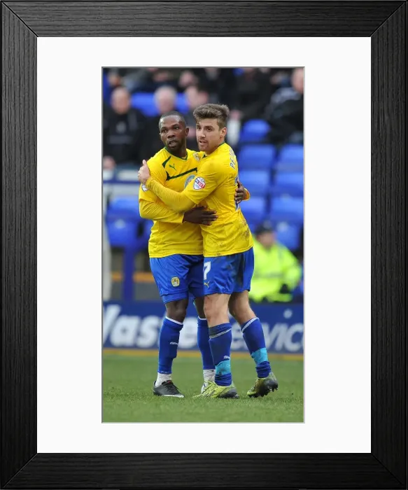 Framed Print : Mike Petrasso Scores Coventry City's Consolation Goal vs. Tranmere Rovers in Sky Bet League One