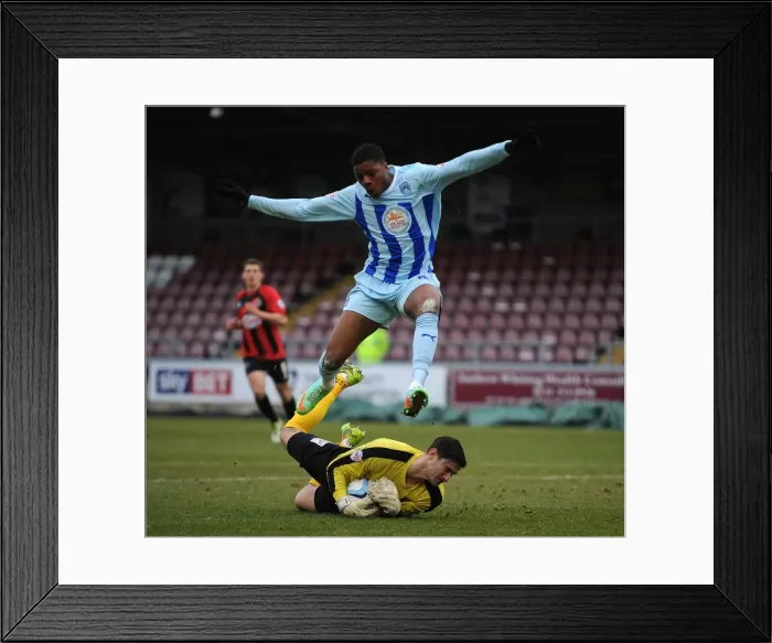 Framed Print : Anyon Denies Akpom: Dramatic Save in Coventry City vs Shrewsbury Town (Sky Bet League One) Framed Print : Anyon Denies Akpom: Dramatic Save in Coventry City vs Shrewsbury Town (Sky Bet League One)