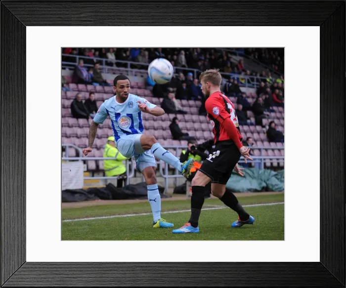 Framed Print : Battle for the Ball: Coventry City vs. Shrewsbury Town - Sky Bet League One Framed Print : Battle for the Ball: Coventry City vs. Shrewsbury Town - Sky Bet League One