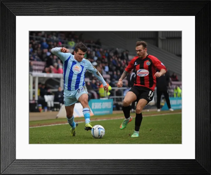Framed Print : Battle for the Ball: Petrasso vs. Taylor Clash - Coventry City vs. Shrewsbury Town (Sky Bet League One) Framed Print : Battle for the Ball: Petrasso vs. Taylor Clash - Coventry City vs. Shrewsbury Town (Sky Bet League One)