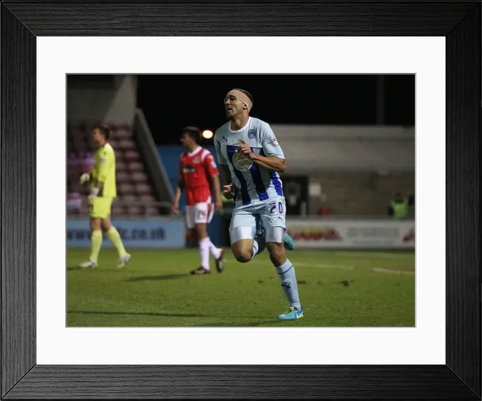 Framed Print : Callum Wilson's Glorious Goal: Coventry City's Triumph Over Walsall in Sky Bet League One (05-03-2014, Sixfields Stadium) Framed Print : Callum Wilson's Glorious Goal: Coventry City's Triumph Over Walsall in Sky Bet League One (05-03-2014, Sixfields Stadium)