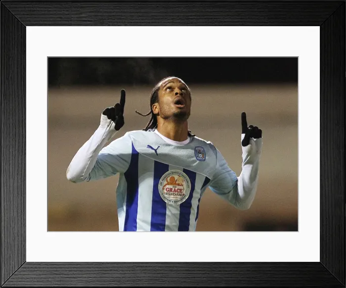 Framed Print : Delfouneso's Dramatic Winner: Coventry City Clinches Sky Bet League One Victory Over Walsall (2014) Framed Print : Delfouneso's Dramatic Winner: Coventry City Clinches Sky Bet League One Victory Over Walsall (2014)