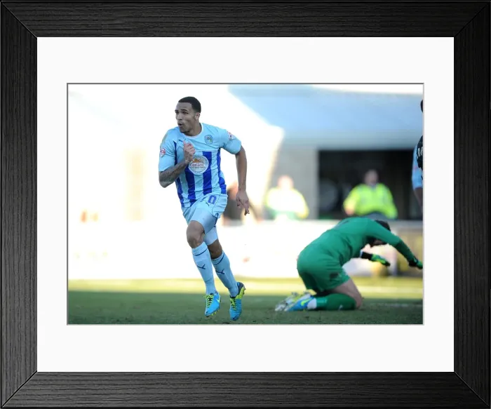 Framed Print : Coventry City's Wilson Doubles Up as Neal Expresses Frustration Framed Print : Coventry City's Wilson Doubles Up as Neal Expresses Frustration