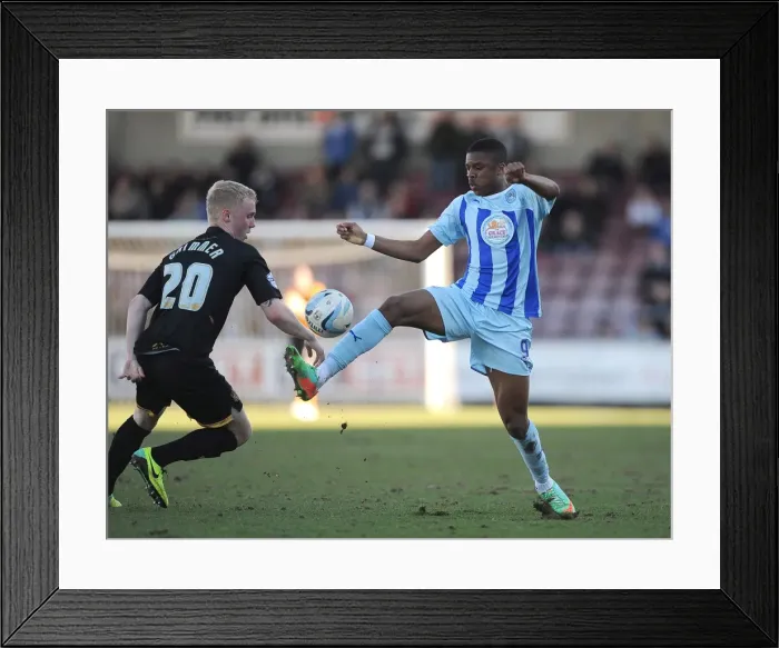 Framed Print : Clash at Sixfields: Akpom vs. Grimmer - Sky Bet League One Showdown Framed Print : Clash at Sixfields: Akpom vs. Grimmer - Sky Bet League One Showdown