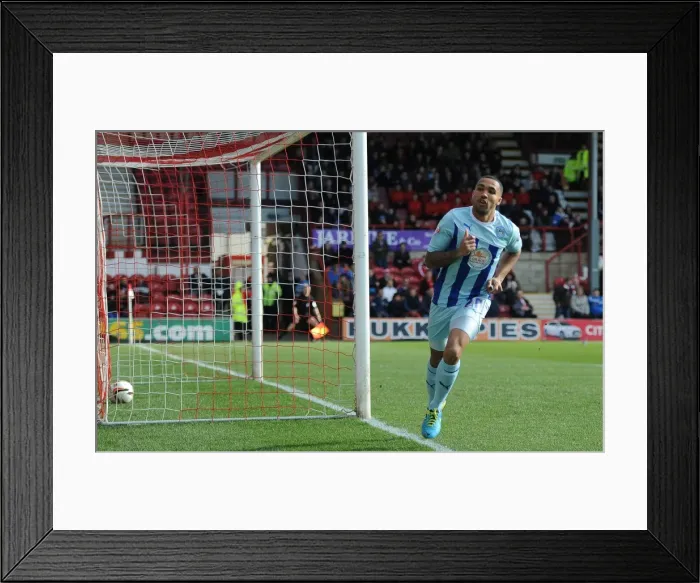 Framed Print : Callum Wilson's Historic Goal: Coventry City's First Win at Brentford's Griffin Park (Sky Bet League One)
