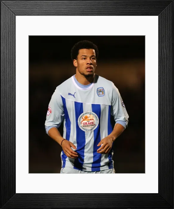 Framed Print : Nathan Eccleston in Action for Coventry City against Stevenage at Sixfields Stadium (Sky Bet League One, 2014) Framed Print : Nathan Eccleston in Action for Coventry City against Stevenage at Sixfields Stadium (Sky Bet League One, 2014)