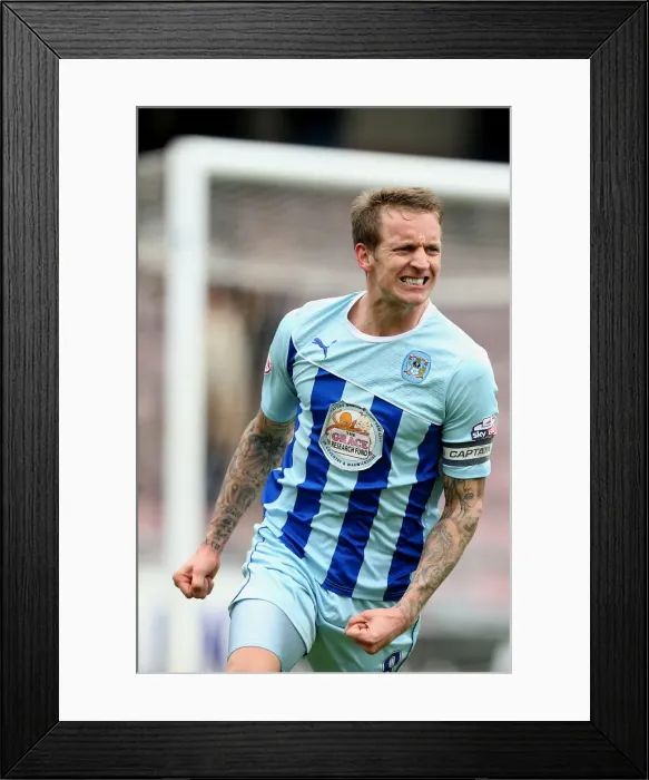 Framed Print : Carl Baker's Goal: Coventry City Claims Victory Over Milton Keynes Dons in Sky Bet League One (05-04-2014) Framed Print : Carl Baker's Goal: Coventry City Claims Victory Over Milton Keynes Dons in Sky Bet League One (05-04-2014)
