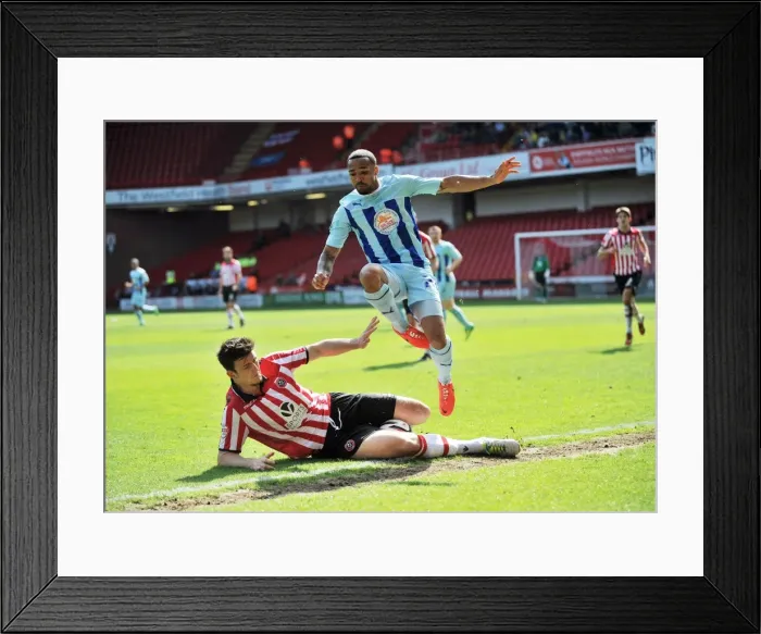Framed Print : Wilson vs. Maguire: A League One Battle – Sheffield United vs. Coventry City (03-05-2014) Framed Print : Wilson vs. Maguire: A League One Battle – Sheffield United vs. Coventry City (03-05-2014)