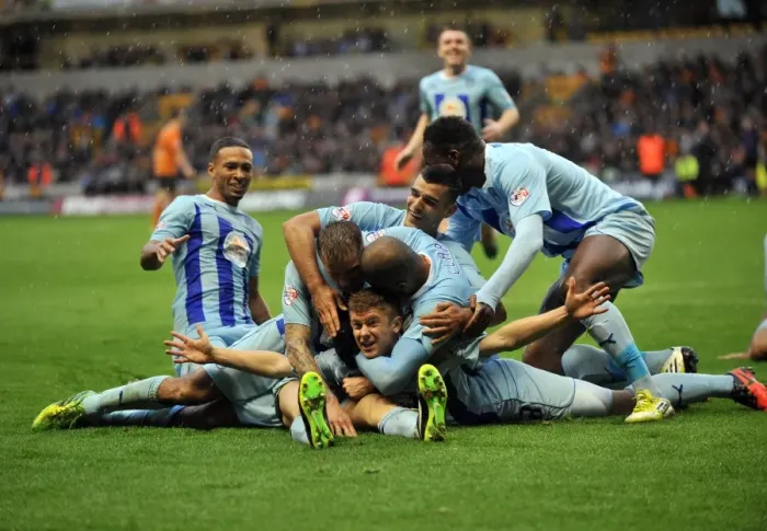 Framed Print : Aaron Phillips Scores the Equalizer: Coventry City vs. Wolverhampton Wanderers in Sky Bet League 1 Framed Print : Aaron Phillips Scores the Equalizer: Coventry City vs. Wolverhampton Wanderers in Sky Bet League 1
