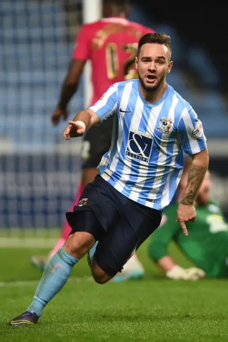 Framed Print : Adam Armstrong's Dramatic Winning Goal: Coventry City Secures Victory Over Peterborough United (Sky Bet League One) Framed Print : Adam Armstrong's Dramatic Winning Goal: Coventry City Secures Victory Over Peterborough United (Sky Bet League One)