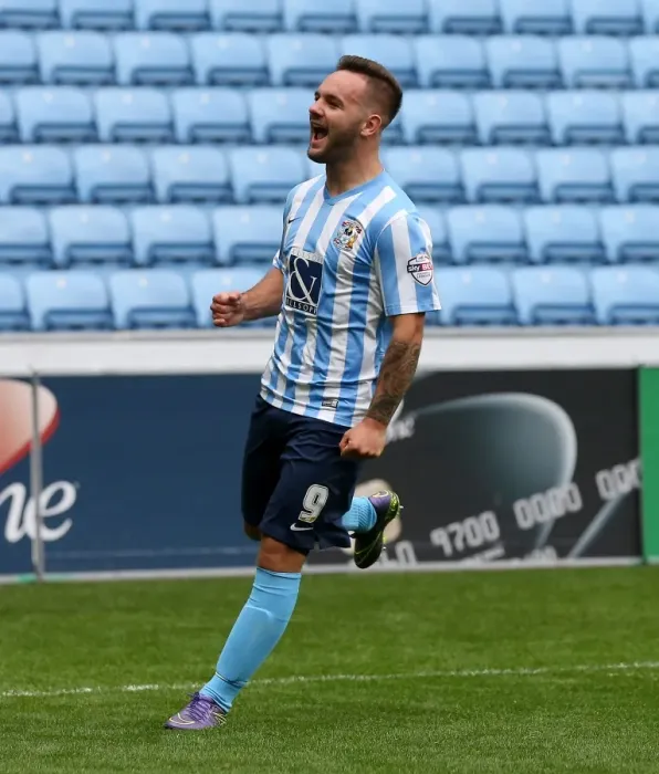 Framed Print : Adam Armstrong's Hat-Trick: Coventry City's Triumph Over Shrewsbury Town in Sky Bet League One Framed Print : Adam Armstrong's Hat-Trick: Coventry City's Triumph Over Shrewsbury Town in Sky Bet League One