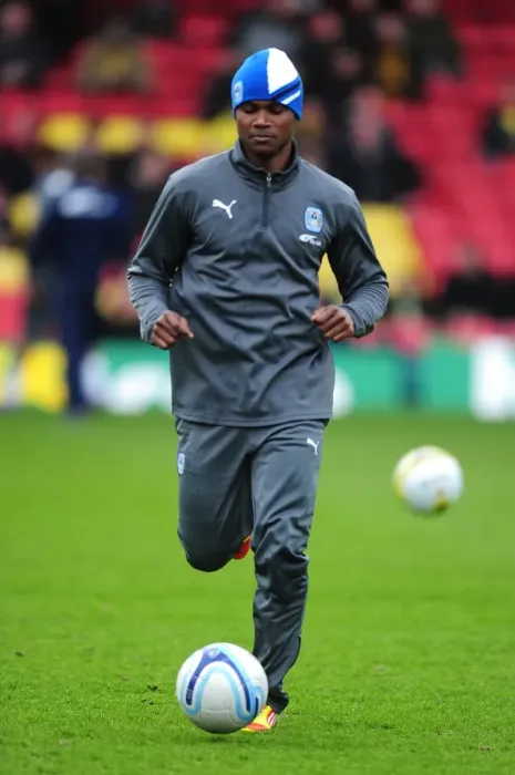 Framed Print : Alex Nimely in Action for Coventry City against Watford, Npower Championship (17-03-2012, Vicarage Road) Framed Print : Alex Nimely in Action for Coventry City against Watford, Npower Championship (17-03-2012, Vicarage Road)