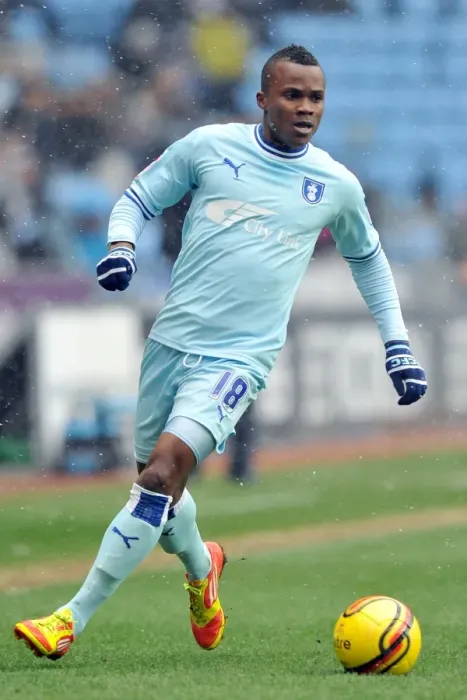Framed Print : Alex Nimely Scores the Winning Goal: Coventry City vs Ipswich Town (Npower Championship, 04-02-2012) Framed Print : Alex Nimely Scores the Winning Goal: Coventry City vs Ipswich Town (Npower Championship, 04-02-2012)