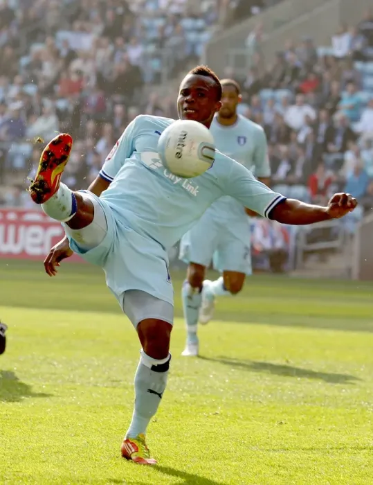 Framed Print : Alex Nimely's Thrilling Winning Goal for Coventry City vs Portsmouth (Npower Championship, 24-03-2012) Framed Print : Alex Nimely's Thrilling Winning Goal for Coventry City vs Portsmouth (Npower Championship, 24-03-2012)