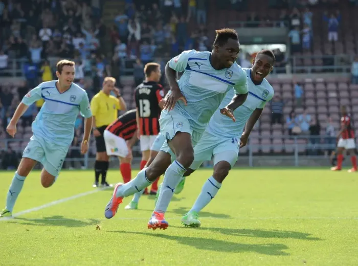 Framed Print : Four All: Thrilling 4-4 Draw - Coventry City vs Preston North End (Sky Bet Championship): A Spectacular Comeback at Sixfields Stadium (25-08-2013) Framed Print : Four All: Thrilling 4-4 Draw - Coventry City vs Preston North End (Sky Bet Championship): A Spectacular Comeback at Sixfields Stadium (25-08-2013)