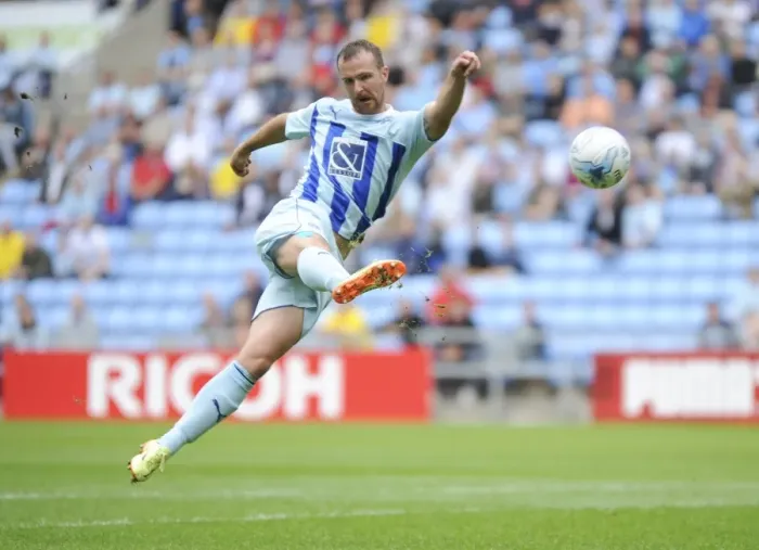 Framed Print : Andrew Webster's Strike at Ricoh Arena: Coventry City vs Yeovil Town (Sky Bet League One) Framed Print : Andrew Webster's Strike at Ricoh Arena: Coventry City vs Yeovil Town (Sky Bet League One)