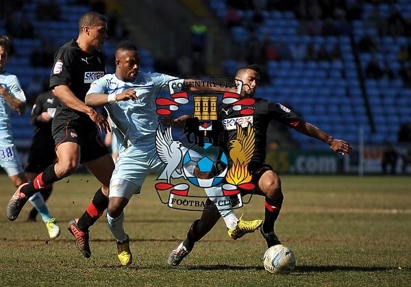 Battle for the Ball: Coventry City vs. Brentford in Football League One at Ricoh Arena