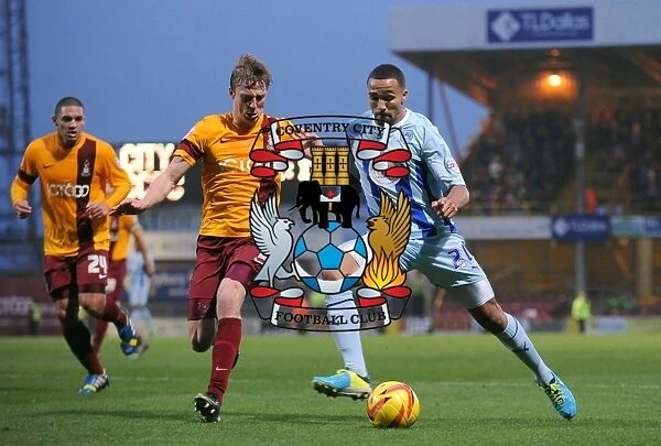 Battle for the Ball: Darby vs. Christie in Coventry City vs. Bradford City's Intense Sky Bet League One Clash