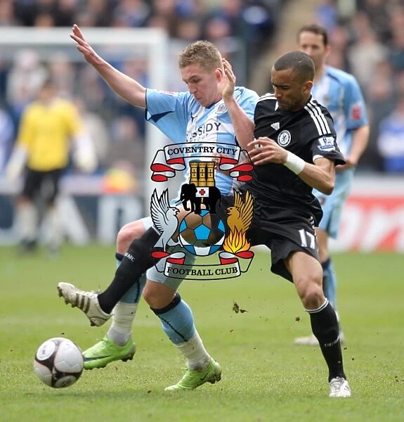 Battle for the Ball: Freddy Eastwood vs Jose Bosingwa, Coventry City vs Chelsea FA Cup Sixth Round, Ricoh Arena