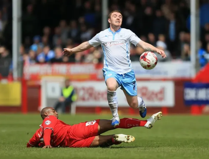 Framed Print : Battle for the Ball: Marvin Elliott vs. John Fleck - Coventry City vs. Crawley Town, Sky Bet League One Framed Print : Battle for the Ball: Marvin Elliott vs. John Fleck - Coventry City vs. Crawley Town, Sky Bet League One