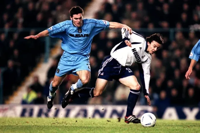 Framed Print : Battle of the FA Cup: Coventry City vs. Tottenham Hotspur - Davies vs. Edworthy (January 16, 2002) Framed Print : Battle of the FA Cup: Coventry City vs. Tottenham Hotspur - Davies vs. Edworthy (January 16, 2002)