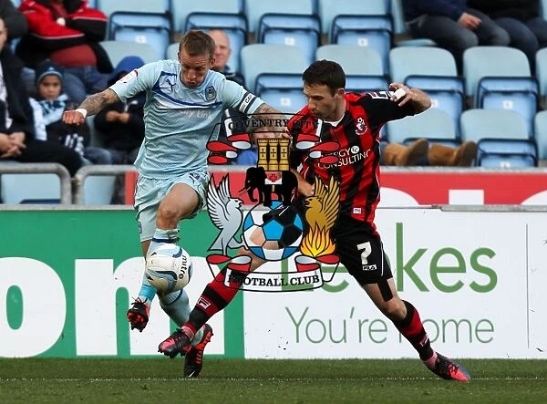 Battle for Possession: Coventry City vs Bournemouth in Football League One at Ricoh Arena