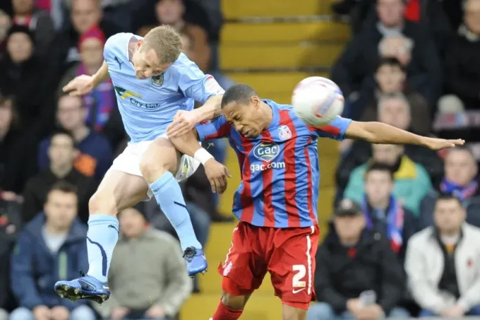 Framed Print : Battle for Supremacy: McSheffrey vs. Clyne in the Sky-Blue and Red of Coventry City vs. Crystal Palace (Npower Championship, 13-11-2010) Framed Print : Battle for Supremacy: McSheffrey vs. Clyne in the Sky-Blue and Red of Coventry City vs. Crystal Palace (Npower Championship, 13-11-2010)