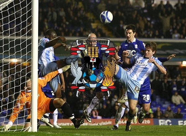 Battleground Birmingham: Lee Carsley Clashes with Coventry City's Osbourne and Gunnarsson in Championship Showdown (03-11-2008)