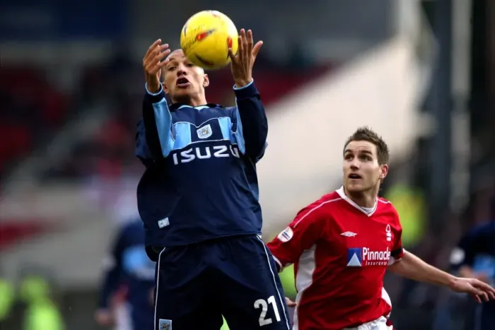 Framed Print : Battleground City Ground: Jay Bothroyd vs. Jim Brennan - Coventry City vs. Nottingham Forest (Nationwide Division One, 18-01-2003): A Footballing Battle Royale Framed Print : Battleground City Ground: Jay Bothroyd vs. Jim Brennan - Coventry City vs. Nottingham Forest (Nationwide Division One, 18-01-2003): A Footballing Battle Royale