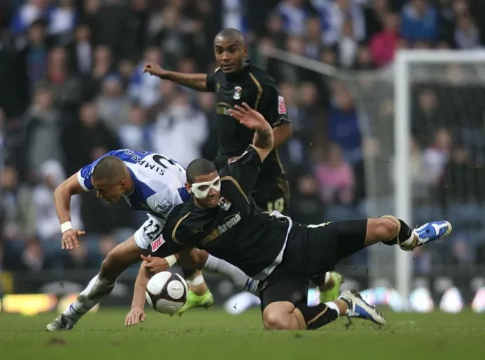 Framed Print : Battleground Ewood Park: Leon Best vs. Danny Simpson - Coventry City vs. Blackburn Rovers, FA Cup Fifth Round (14-02-2009) Framed Print : Battleground Ewood Park: Leon Best vs. Danny Simpson - Coventry City vs. Blackburn Rovers, FA Cup Fifth Round (14-02-2009)