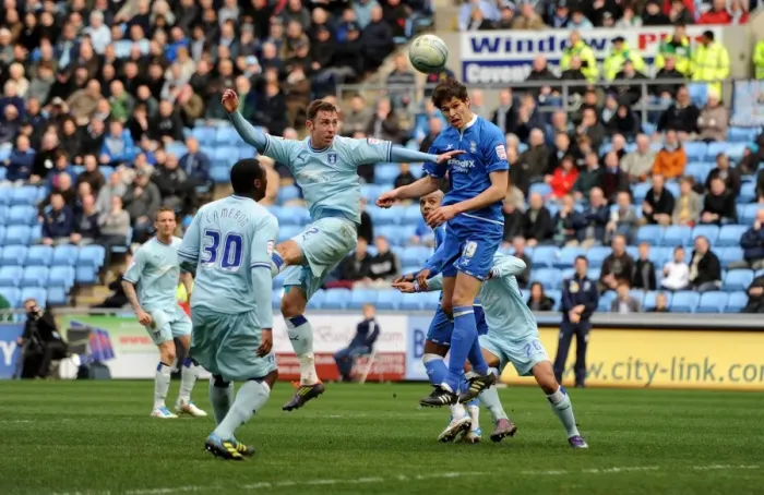 Framed Print : Battling for Championship Supremacy: Zigic vs. Keogh at Ricoh Arena Framed Print : Battling for Championship Supremacy: Zigic vs. Keogh at Ricoh Arena