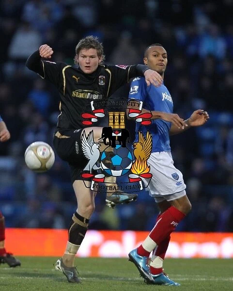 Battling for the FA Cup: Kaboul vs. Gunnarsson at Fratton Park (Portsmouth v Coventry City, 2010)
