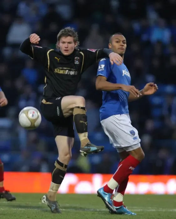 Framed Print : Battling for the FA Cup: Kaboul vs. Gunnarsson at Fratton Park (Portsmouth v Coventry City, 2010) Framed Print : Battling for the FA Cup: Kaboul vs. Gunnarsson at Fratton Park (Portsmouth v Coventry City, 2010)