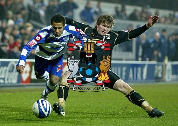 Battling for Supremacy: Aron Gunnarsson vs. Wayne Routledge in the Coca-Cola Championship Clash between Queens Park Rangers and Coventry City (January 10, 2009, Loftus Road)
