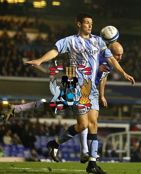 Battling for Supremacy: Lee Carsley vs. Scott Dann in the Coca-Cola Championship Clash between Birmingham City and Coventry City (03-11-2008)
