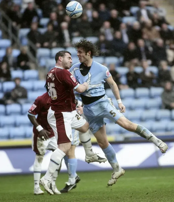 Framed Print : Battling for Supremacy: Unsworth vs. Ward in the Coca-Cola Championship Clash between Coventry City and Burnley (January 19, 2008) Framed Print : Battling for Supremacy: Unsworth vs. Ward in the Coca-Cola Championship Clash between Coventry City and Burnley (January 19, 2008)