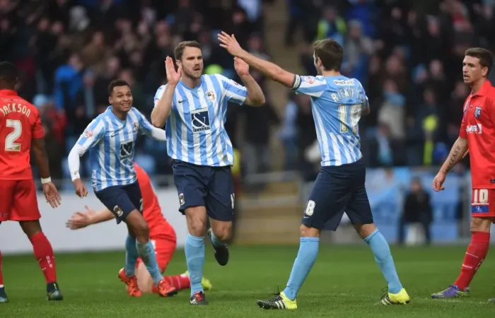 Framed Print : Ben Turner's Brace: Coventry City's Victory over Gillingham in Sky Bet League One (Ricoh Arena) Framed Print : Ben Turner's Brace: Coventry City's Victory over Gillingham in Sky Bet League One (Ricoh Arena)