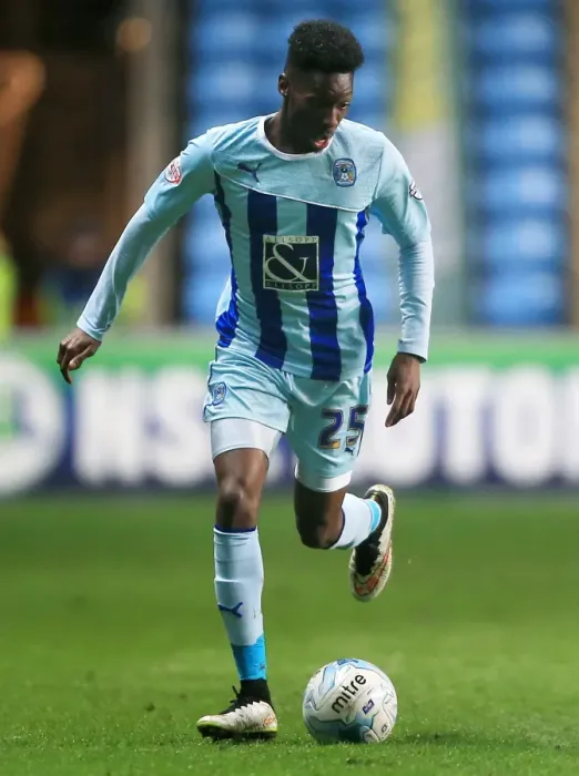 Framed Print : Blair Turgott Scores the Game-Winning Goal for Coventry City against Leyton Orient in Sky Bet League One at Ricoh Arena