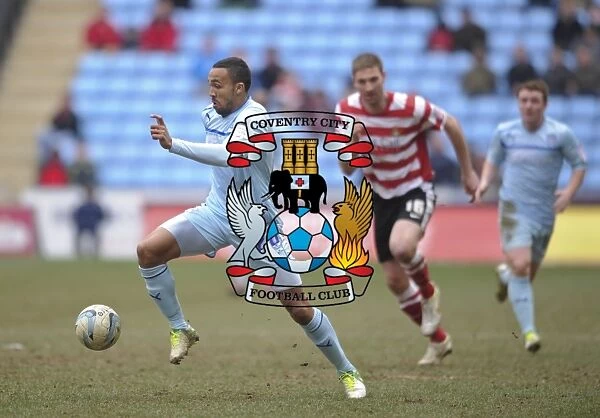 Callum Wilson in Action: Coventry City vs Doncaster Rovers, Npower League One at Ricoh Arena
