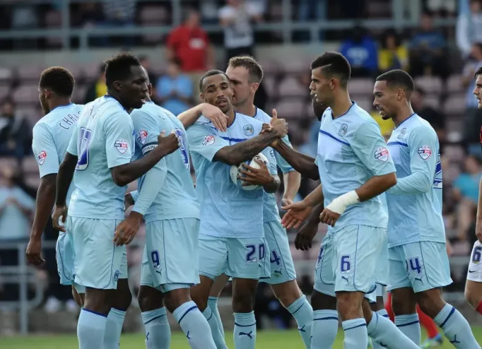 Framed Print : Callum Wilson Scores His Second Goal: Coventry City vs. Preston North End (Sky Bet Championship, 2013) Framed Print : Callum Wilson Scores His Second Goal: Coventry City vs. Preston North End (Sky Bet Championship, 2013)