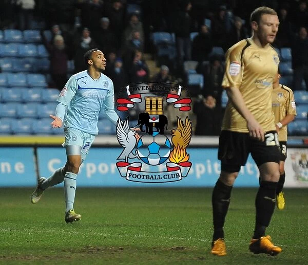 Callum Wilson Scores the Winning Goal for Coventry City Against Colchester United at Ricoh Arena