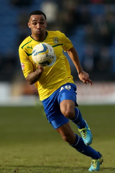 Framed Print : Callum Wilson's Dramatic Goal-Line Finish: Coventry City at Colchester United in Sky Bet League One Framed Print : Callum Wilson's Dramatic Goal-Line Finish: Coventry City at Colchester United in Sky Bet League One