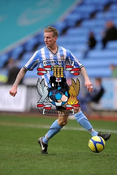 Carl Baker in Action for Coventry City against Southampton in FA Cup Third Round at Ricoh Arena (07-01-2012)