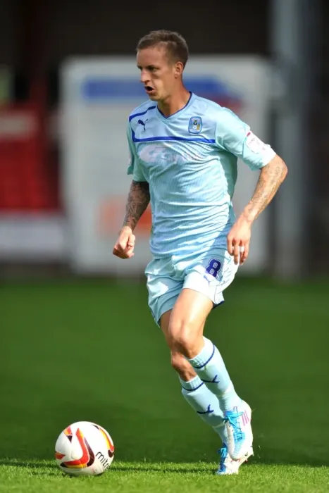 Framed Print : Carl Baker Ignites Coventry City's Npower League One Onslaught Against Crewe Alexandra at Gresty Road Framed Print : Carl Baker Ignites Coventry City's Npower League One Onslaught Against Crewe Alexandra at Gresty Road