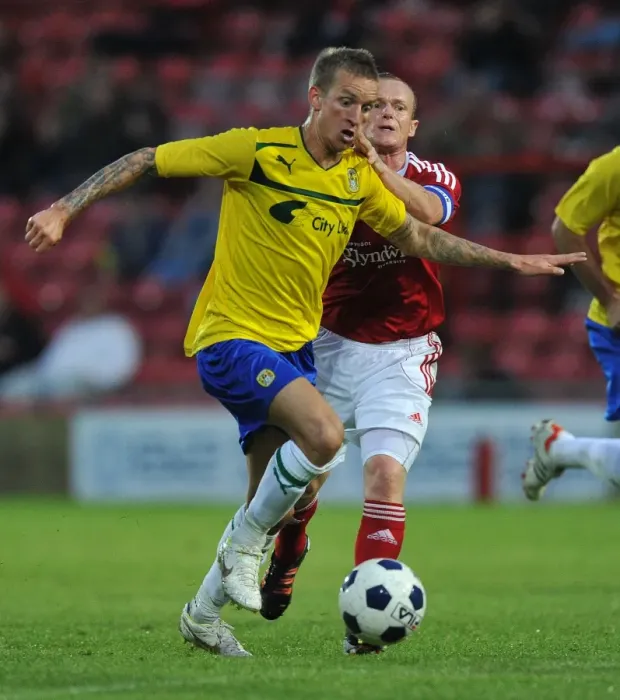 Framed Print : Carl Baker's Pre-Season Strike: Coventry City vs Wrexham at The Racecourse Ground Framed Print : Carl Baker's Pre-Season Strike: Coventry City vs Wrexham at The Racecourse Ground