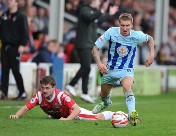Framed Print : Carl Baker's Triumph: Walsall vs Coventry City in Sky Bet League One